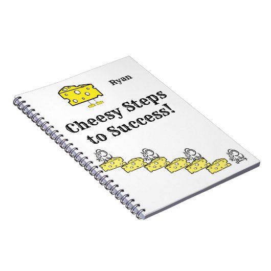 Cheesy Steps to Success Wrapping Paper Notebook Notizblock (Rechte Seite)
