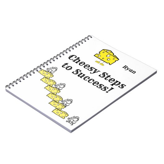 Cheesy Steps to Success Wrapping Paper Notebook Notizblock (Linke Seite)