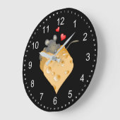 Cheesy Valentine Große Wanduhr (Winkel)