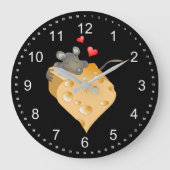 Cheesy Valentine Große Wanduhr (Vorderseite)