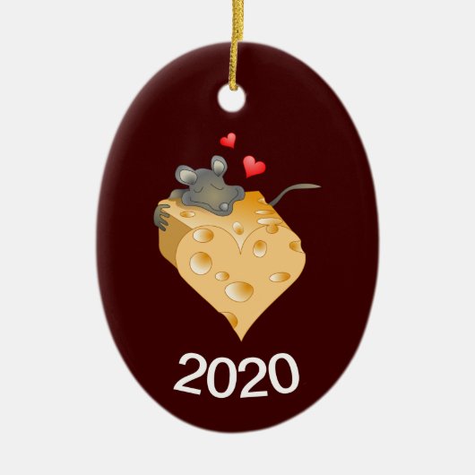 Cheesy Valentine Keramik Ornament (Vorne)