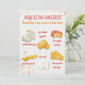Cheesy Valentine's Day Card | Valentine's Card (Stehend Vorderseite)