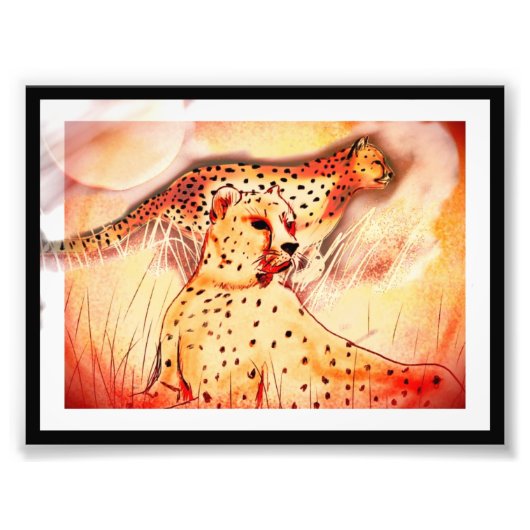 Cheetah 12x18 print fotodruck (Vorne)