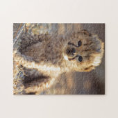 Cheetah 19 Tage alter männlicher Becher Puzzle (Horizontal)