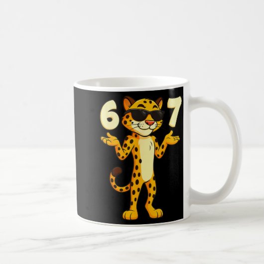 Cheetah 67 Meme Funny Kids Teens Gen Alpha Slang 6 Kaffeetasse (Rechts)