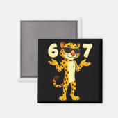 Cheetah 67 Meme Funny Kids Teens Gen Alpha Slang 6 Magnet (Vorderseite/Rückseite)