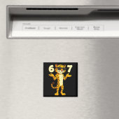 Cheetah 67 Meme Funny Kids Teens Gen Alpha Slang 6 Magnet (In Situ (Geschirrspüler))