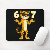 Cheetah 67 Meme Funny Kids Teens Gen Alpha Slang 6 Mousepad (Mit Mouse)