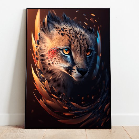 Cheetah Abstrakt Wall Art Poster