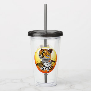 Cheetah African Feline Wild Animal Acryltrinkbecher