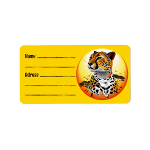 Cheetah African Feline Wild Animal Adressaufkleber