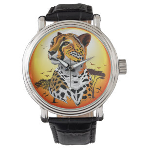 Cheetah African Feline Wild Animal Armbanduhr