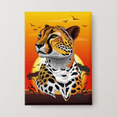 Cheetah African Feline Wild Animal Button (Vorderseite)
