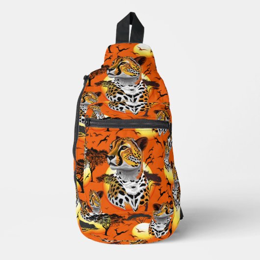 Cheetah African Feline Wild Animal Duffle Bag Crossbody Bag (Vorderseite)