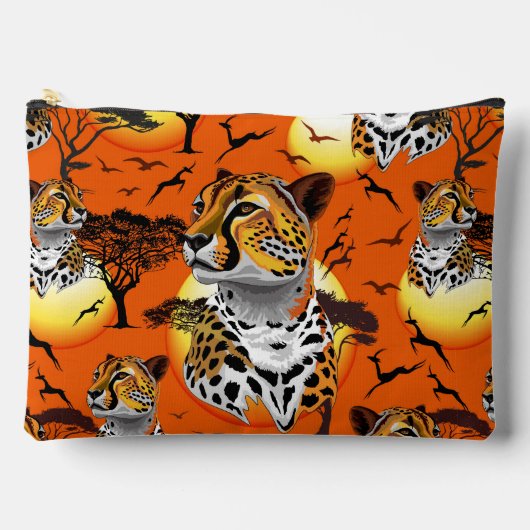 Cheetah African Feline Wild Animal Duffle Bag Zubehörtasche (Vorderseite)