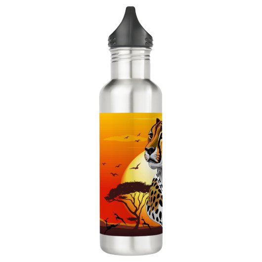Cheetah African Feline Wild Animal Edelstahlflasche (Links)