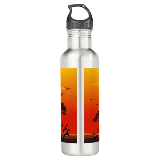 Cheetah African Feline Wild Animal Edelstahlflasche (Rückseite)