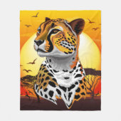 Cheetah African Feline Wild Animal Fleecedecke (Vorderseite)