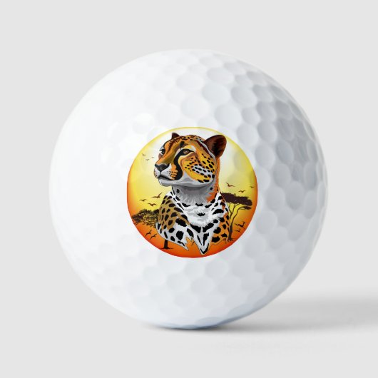 Cheetah African Feline Wild Animal Golfball (Vorderseite)