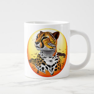 Cheetah African Feline Wild Animal Jumbo-Tasse
