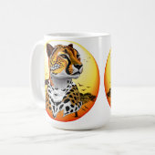 Cheetah African Feline Wild Animal Kaffeetasse (Vorderseite Links)