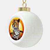 Cheetah African Feline Wild Animal Keramik Kugel-Ornament (Rechts)