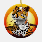 Cheetah African Feline Wild Animal Keramik Ornament (Vorne)