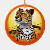 Cheetah African Feline Wild Animal Keramik Ornament (Vorne)