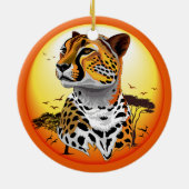 Cheetah African Feline Wild Animal Keramik Ornament (Hinten)