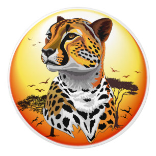 Cheetah African Feline Wild Animal Keramikknauf