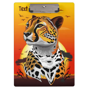 Cheetah African Feline Wild Animal Klemmbrett