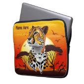 Cheetah African Feline Wild Animal Laptopschutzhülle (Vorderseite Links)