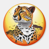 Cheetah African Feline Wild Animal Magnet (Vorne)
