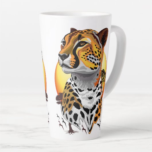 Cheetah African Feline Wild Animal Milchtasse (Rechte Ecke)