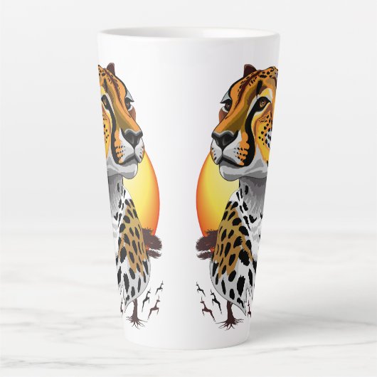 Cheetah African Feline Wild Animal Milchtasse (Vorderseite)