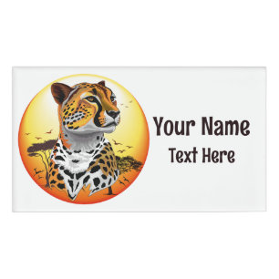 Cheetah African Feline Wild Animal Namenschild