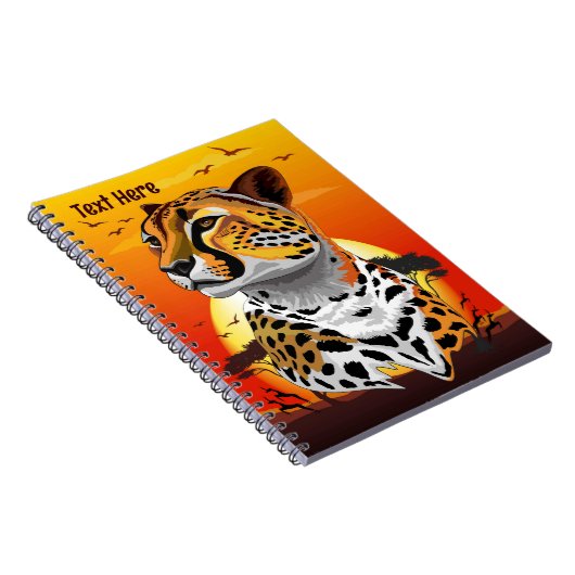 Cheetah African Feline Wild Animal Notizblock (Rechte Seite)
