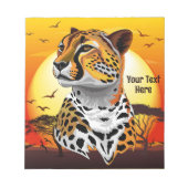 Cheetah African Feline Wild Animal Notizblock (Vorderseite)
