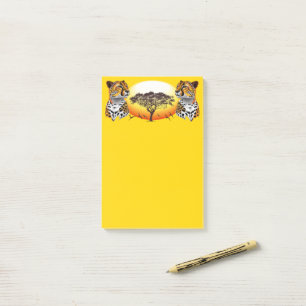 Cheetah African Feline Wild Animal Post-it Klebezettel