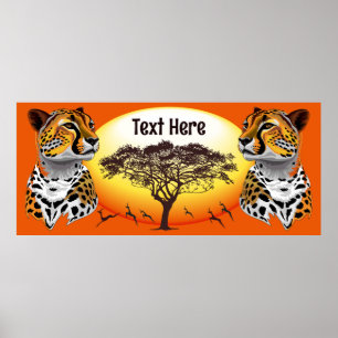 Cheetah African Feline Wild Animal Poster