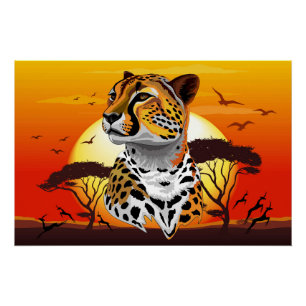 Cheetah African Feline Wild Animal Poster