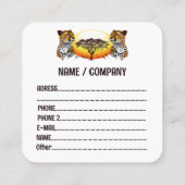 Cheetah African Feline Wild Animal Quadratische Visitenkarte (Rückseite)