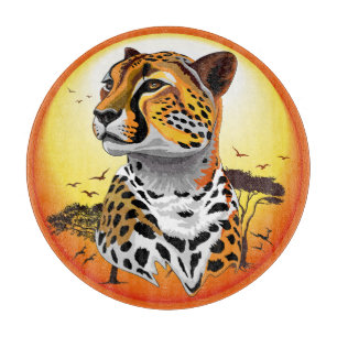 Cheetah African Feline Wild Animal Schneidebrett