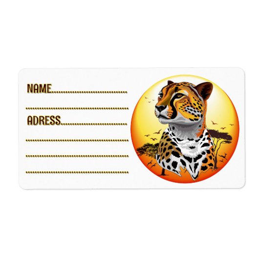 Cheetah African Feline Wilde Animal Square Busines (Vorne)