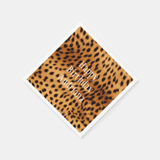 Cheetah Animal Fur Serviette (Ecke)