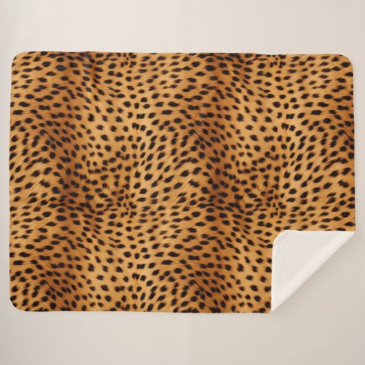 Cheetah Animal Fur Sherpadecke (Vorderseite (Horizontal))