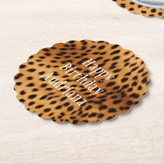 Cheetah Animal Fur Untersetzer (angewinkelt)