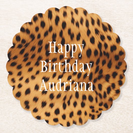 Cheetah Animal Fur Untersetzer (Vorderseite)