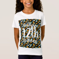 Cheetah Animal Print Birthday Shirts für Mädchen