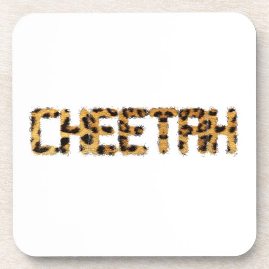 Cheetah Animal Print Design Getränkeuntersetzer (Vorderseite)